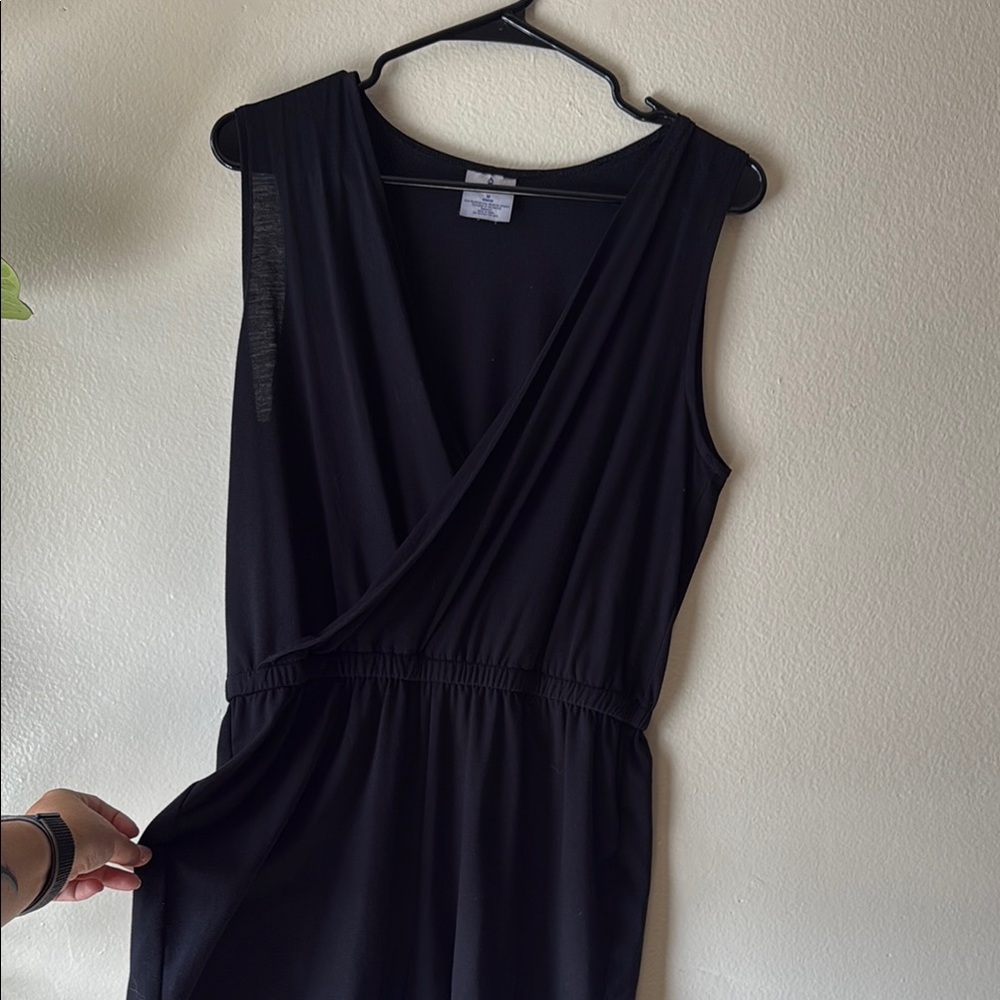 Elegant Black Sleeveless Romper
